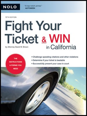 cover image of Fight Your Ticket & Win in California